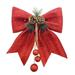Mortilo Hangs Christmas Bow With Pines Nut Bowknot Ornament Christmas Tree Wreath Bows Handmade Glitter Bows Decorative Xmas Ornament modern home decor Red Gift on Clearance