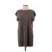 Wilfred Free Casual Dress - Shift: Brown Solid Dresses - Women's Size Small