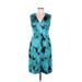 Lela Rose Casual Dress - Midi: Blue Tie-dye Dresses - Women's Size 6