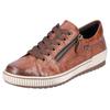 Plateausneaker REMONTE, Damen, Gr. 38, braun, Leder, used, sportlich, Schuhe, Freizeitschuh, Halbschuh, Schnürschuh mit Außenreißverschluss