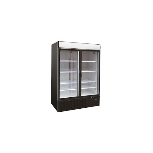 Flaschenkühlschrank mit 2 Glastüren Getränkekühlschrank Kühlschrank Gastro 1079 L +2/8°C