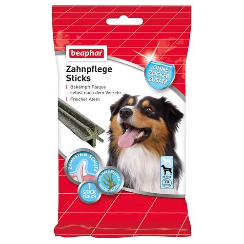 Sparpaket: M, 3x7 Stück Beaphar Zahnpflege Sticks Hundesnacks