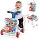 Baby Walker 3in1 Sit-to-Stand Learning Walker Kids Activity Center with Music Phone Steering Wheel Weight Gain Design Table for Toddlers Boys Girls