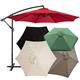 1PC Sun Umbrella Replacement Fabric Garden Parasol Canopy Cover, UV 30+ Protection for Garden Umbrella, Sun and Rainproof Fabric (3m/6bones,Black)