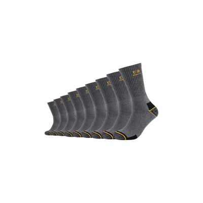 Socken CAMANO "Arbeitssocken Herren aus Baumwolle Atmungsaktiv Druckfreier Bund", Damen, Gr. 39/42, grau (dunkelgrau melange), 74% Baumwolle 23% Polyester 3% Elasthodien, Colorblocking, Socken Image