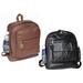 Full-sized Leather Backpack - Black