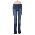 Joe's Jeans Jeans - Mid/Reg Rise Skinny Leg Denim: Blue Bottoms - Women's Size 28 - Dark Wash