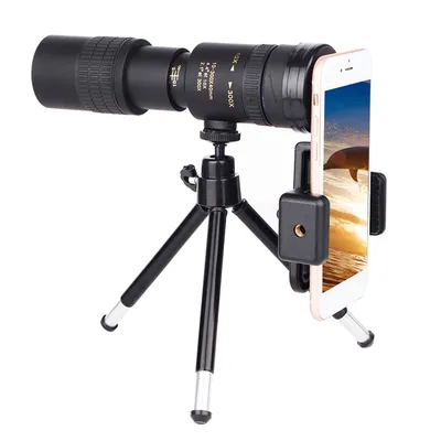 Télescope monoculaire à prisme BAK4 10-300x40mm longue-vue avec support pour smartphone et trépied