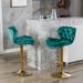 Swivel Bar Stools Set of 2, Velvet Counter Height Adjustable Barstools, Dining Bar Chairs Upholstered Modern Bar Stool