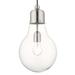 Livex Lighting Single Light 8" Wide Mini Pendant with Clear Glass