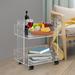 VEVOR Acrylic Serving Cart Acrylic Side Table 2 Tier 0.3 in Board Holds 66 lbs - 2 Tier
