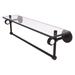 Allied Brass Clearview Collection 22 Inch Glass Shelf with Towel Bar