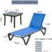 Patio Chaise Lounge Chair Set of 3(2 Lounge Chairs+1 Tbale)