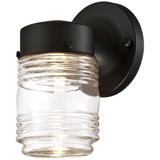 Design House Jelly Jar Single LED Light 5" Wide Outdoor Wall Sconce