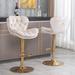 Swivel Bar Stools Set of 2, Velvet Counter Height Adjustable Barstools, Dining Bar Chairs Upholstered Modern Bar Stool