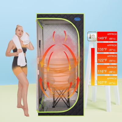 Portable Plus Size Infrared Sauna Tent Indoor Home Sauna Room, Black