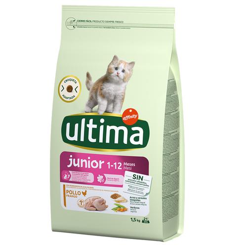 3x 1,5kg Junior Huhn Ultima Katzenfutter trocken