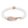 Swarovski Nice Bracelet, White Crystal Pearls, White Zirconia and Pink Crystals, Rose Gold-Tone, from the Nice Collection, Size Large