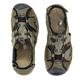 7STROBBS Men Closed Toe Covered Walking Sandals, Real Leather Sports Outdoor Sandal with Adjustable Strap for Summer, Holidays, Beach, Boating, Towns, Green UK 7