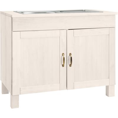 Spülenschrank HOME AFFAIRE "Alby", weiß, B:100cm H:85cm T:60cm, Schränke, Breite 100 cm, 1 Fach Image