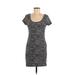 H&M Casual Dress - Mini: Black Tweed Dresses - Women's Size Medium