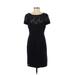Elie Tahari Casual Dress - Sheath: Black Print Dresses - Women's Size 40