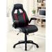 Stylish Office Chair Upholstered 1pc Comfort Adjustable Chair Relax Gaming Office Chair Work Black And Red Color Padded Armrests