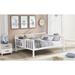 Elegant Design Daybed, Sofa Bed Frame with Small Foldable Table and Wood Slat Support, for Bedroom, Living Room
