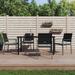 vidaXL Patio Dining Set Outdoor Dining Table and Chair Poly Rattan and Steel