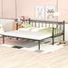 Elegant Twin Size Metal Daybed with Pop-up Trundle, Premium Steel Slat Support, Powder Coated, No Box Spring Needed