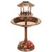 Outdoor Bird Bath Pedestal Fountain Garden Decoration