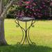 22" x 24" x 36" Decorative Metal Birdbath Bowl on Stand, Rustic