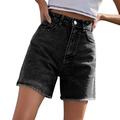 Cycling Shorts for Women Padded Trendy Loose Casual Women s New Denim Shorts High Waist Loose Trousers Women S Running Shorts with Liner And Pockets