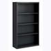 Lorell Fortress Series Wood Veneer 4 Shelves Bookcase Charcoal