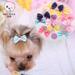 Pnellth 6 Pcs Dog Cat Puppy Hair Clips Hair Bow Tie Flower Bowknot Hairpin Pet Grooming