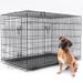 Large Dog Crate XL 42 inch Dog Crates for Large Medium Small Dogs | Dog Kennel Indoor Outdoor Dog Cage | Portable Metal Wire Crates with Tray Double Door and Divider Panel