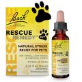 Bach RESCUE REMEDY PET Dropper 10mL Natural Stress Relief Calming for Dogs Cats & Other Pets Homeopathic Flower Essence Thunder Fireworks Travel Separation Sedative-Free