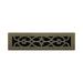 2.25 x 12 Antique Brass Victorian Style Floor Register - Decorative Vent Cover