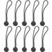 5.9in Tent Clip Fixed Ball Clip Ball Bungee Cords Black and White Bungee Cords 10pcs Elastic String for Canopy Tarp Straps Tent Poles Ball Bungee Cords