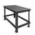 Durham 60 x 36 x 34 in. Steel Extra Heavy Duty Machine Table with 1 Shelves Gray