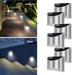 Ledander Solar Wall Lights Outdoor Waterproof Solar Step Lights Night Lights Decoration For Walkway Fence Garden(6 Packs)