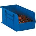 Box Partners 16 .50 in. x 18 in. x 11 in. Blue Plastic Stack & Hang Bin Boxes- 3