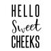 Funny Bathroom Wall Art Hello Sweet Cheeks Cheeky Toilet Sign Large Wall Art Poster Print Thick Paper 18X24 Inch