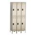 Safco Double Tier Locker 3 Column in Tan - Heavy Gauge Steel Construction for Secure Storage