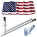 Allied Flag Pole Kit - 3 x 5 FT Polyester American Flag with 6 FT Spinning Flag Pole