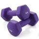 1 Pair Neoprene Hex Dumbbell Purple 6lb Exercise Fitness Hex Dumbbell Set fo Women Men Home Gym Workout Strength Training