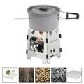 SRstrat Camping Stove Outdoor Camping Stove Portable Folding Stainless Steel Wood Stove Stove Portable Wood Stove with Folding Stainless Steel Stove Outdoor Camping Hiking Traveling BBQ