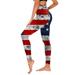 Independence Day For Women Print Mid Waist Yoga Pants For Women s Leggings Tights Compression Yoga Running Fitness American 4th Of July Print Leggings Pants For Yoga Running Gym Women s Legging Red M