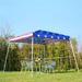 Online Gym Shop Outdoor Slant Leg Pop-Up Canopy Tent - American Flag - 10 x 10 ft.