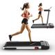 Under Desk Treadmill 2 in 1 Folding Portable Treadmill Walking Treadmill 2.25HP Under Desk Electric Treadmill with Remote APP Control LED Display Phone Holder No Needed Assembly for Home & Gym